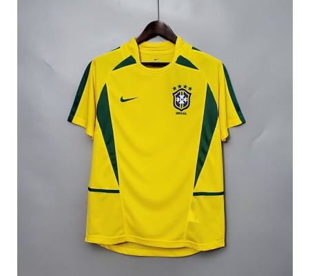 Brazil 2002 World Cup Home Yellow Soccer Jersey